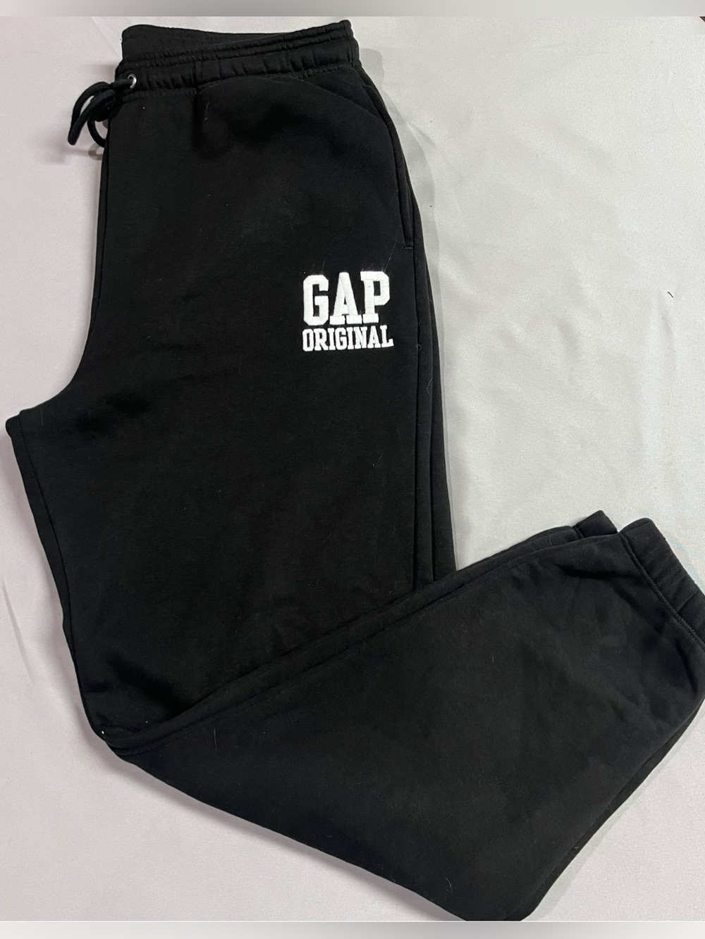 GAP Black Men's Jogger Sweatpants with White Logo
